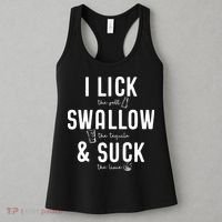 I LICK SWALLOW & SUCK Meme Cinco De Mayo Fun TEQUILA Women's Tank Top thumb 3