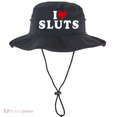 I Love Sluts Heart Bucket Hat