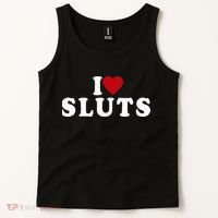 I Love Sluts Heart Tank Top thumb 2