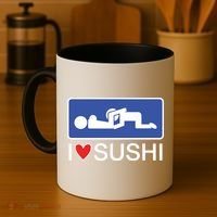 I Love Sushi Adult Coffee Mug thumb 4