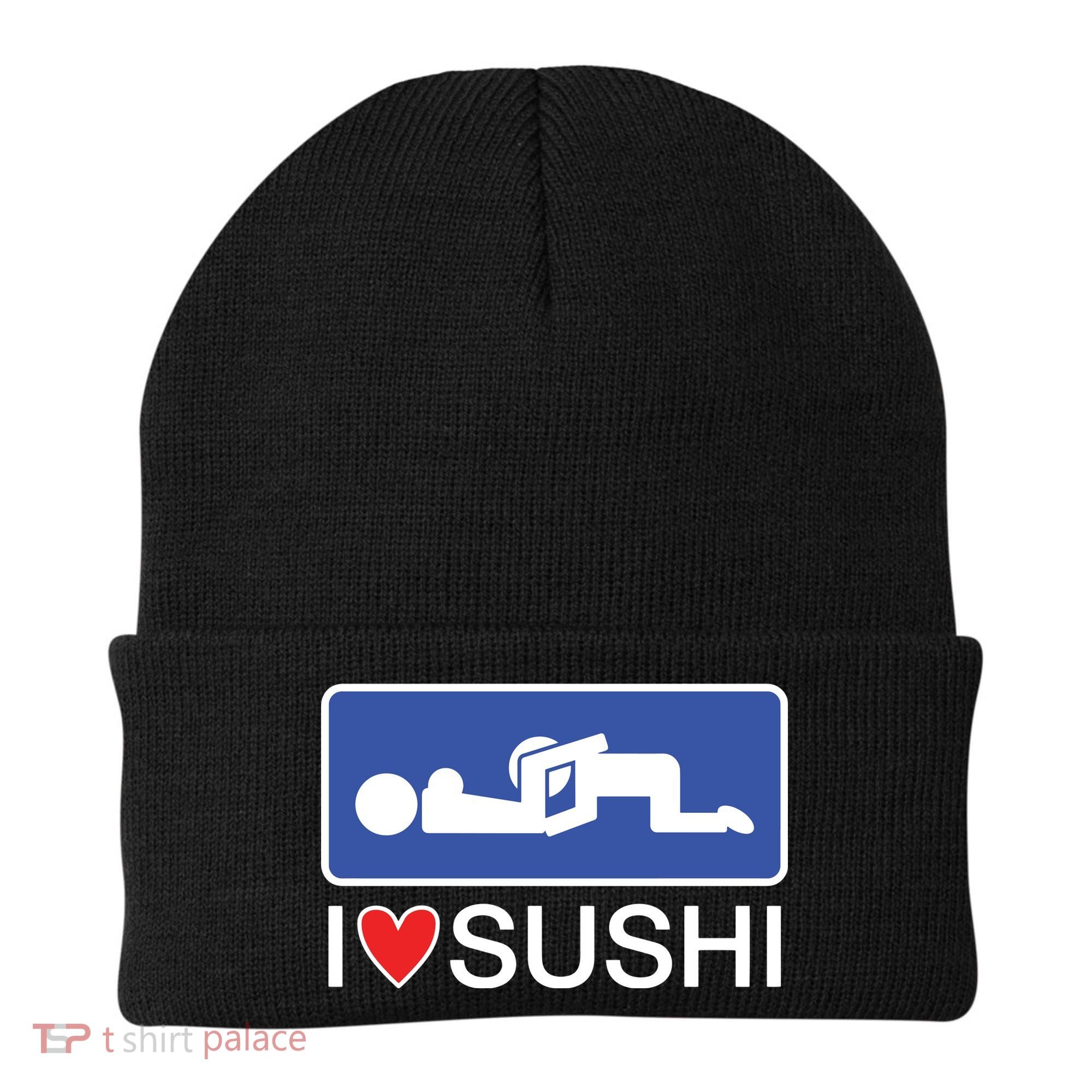 I Love Sushi Adult Beanie