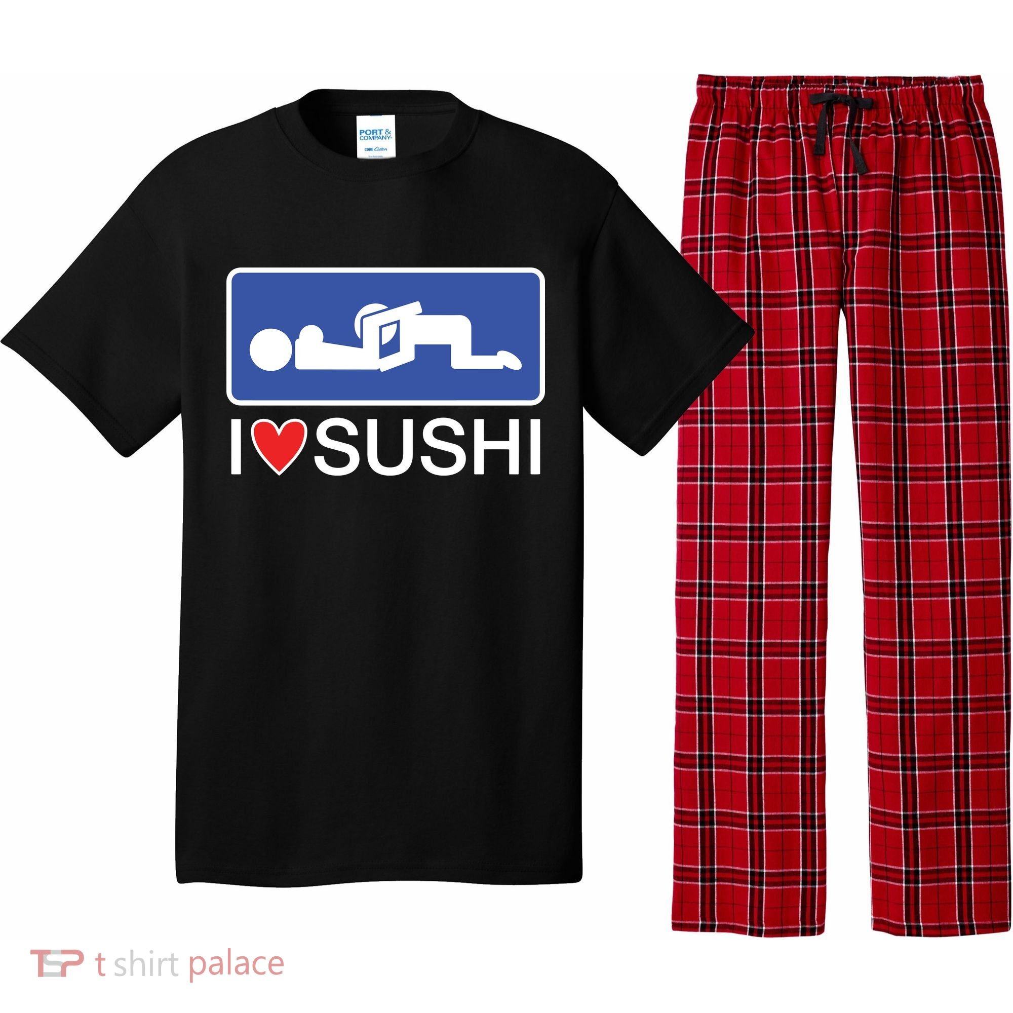 I Love Sushi Adult Pajama Set