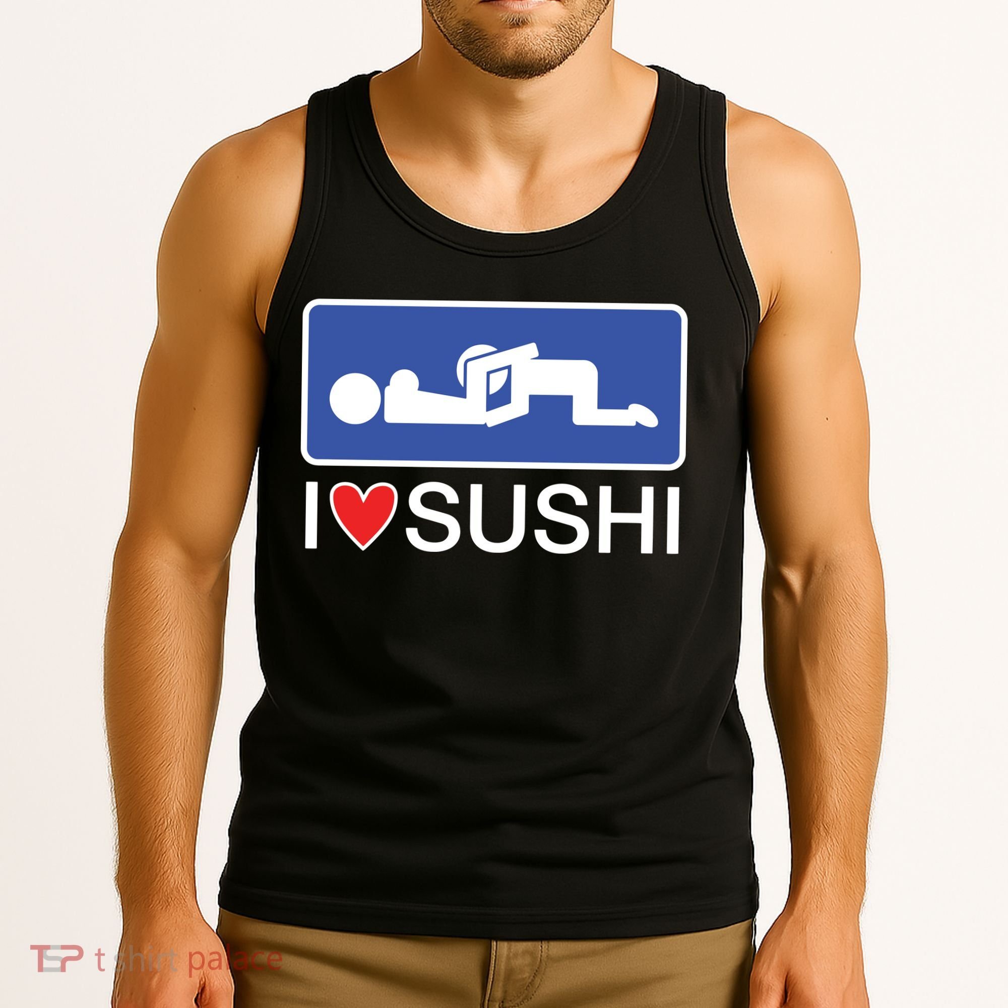 I Love Sushi Adult Tank Top