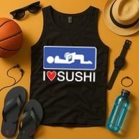 I Love Sushi Adult Tank Top thumb 4