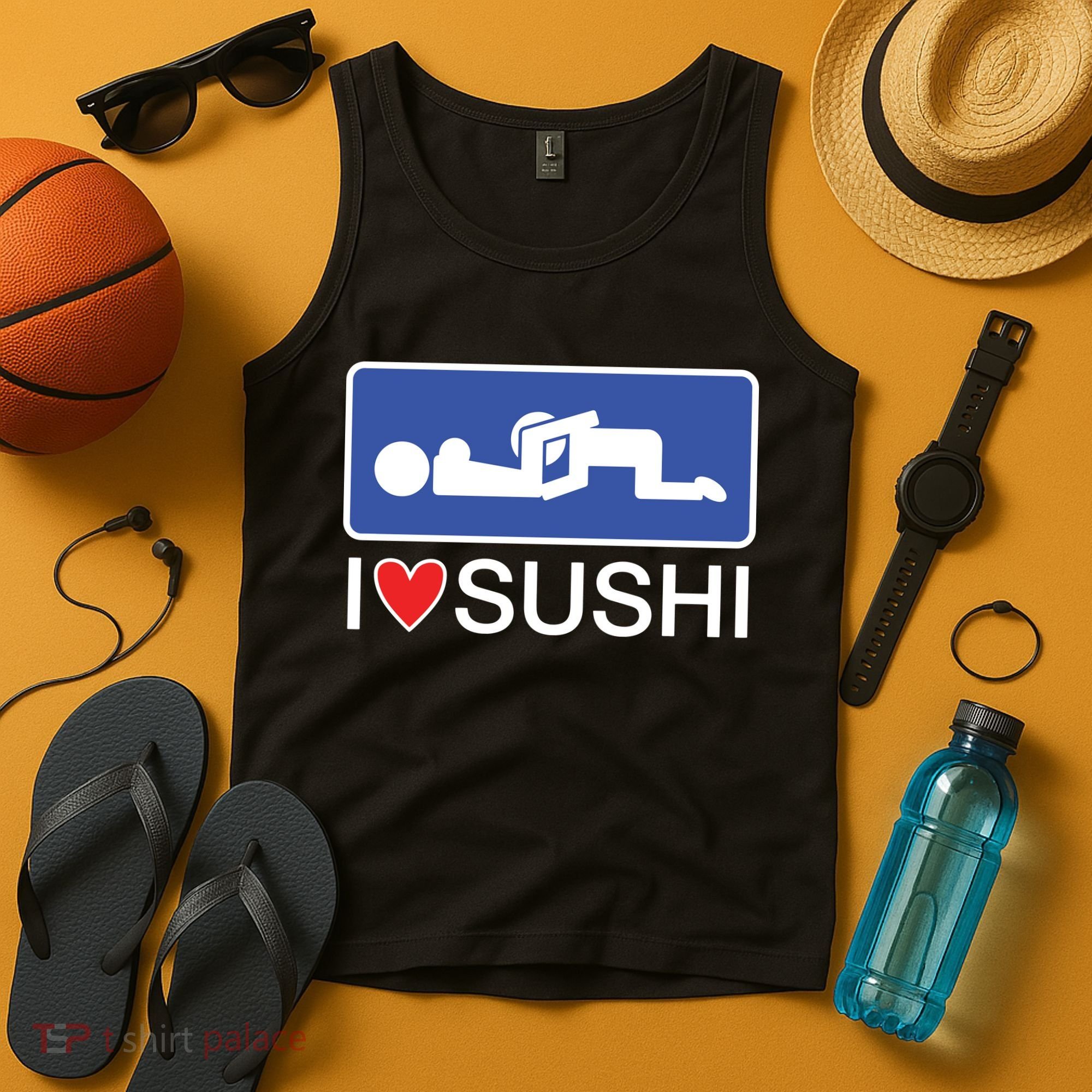 I Love Sushi Adult Tank Top