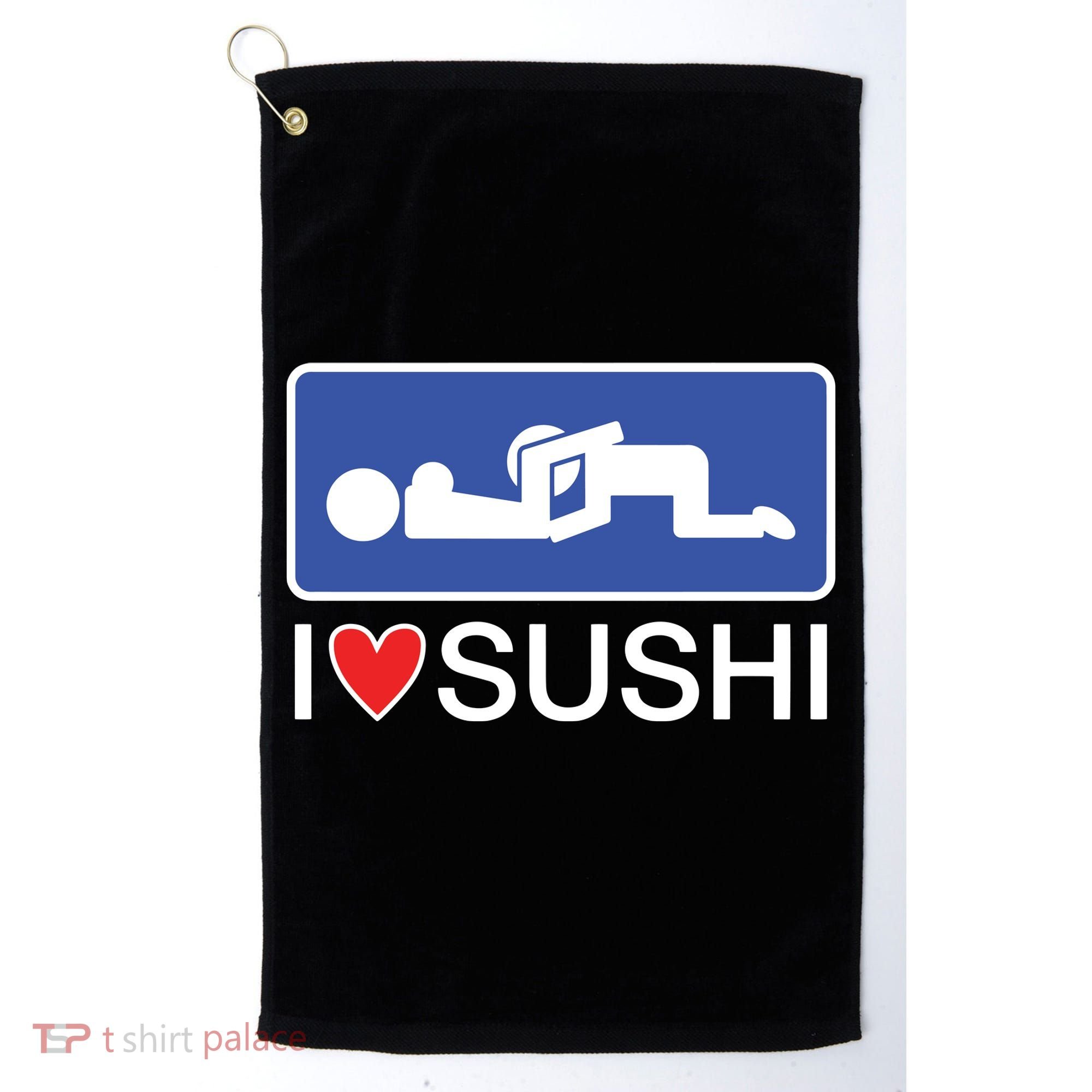 I Love Sushi Adult Golf Towel