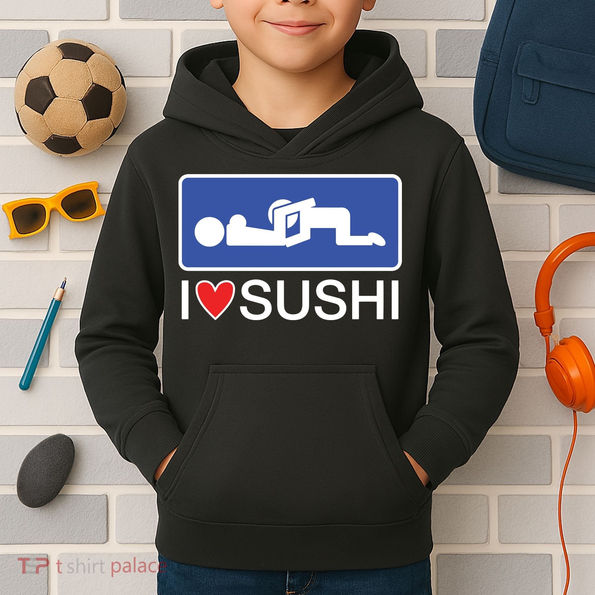I Love Sushi Adult Kids Hoodie
