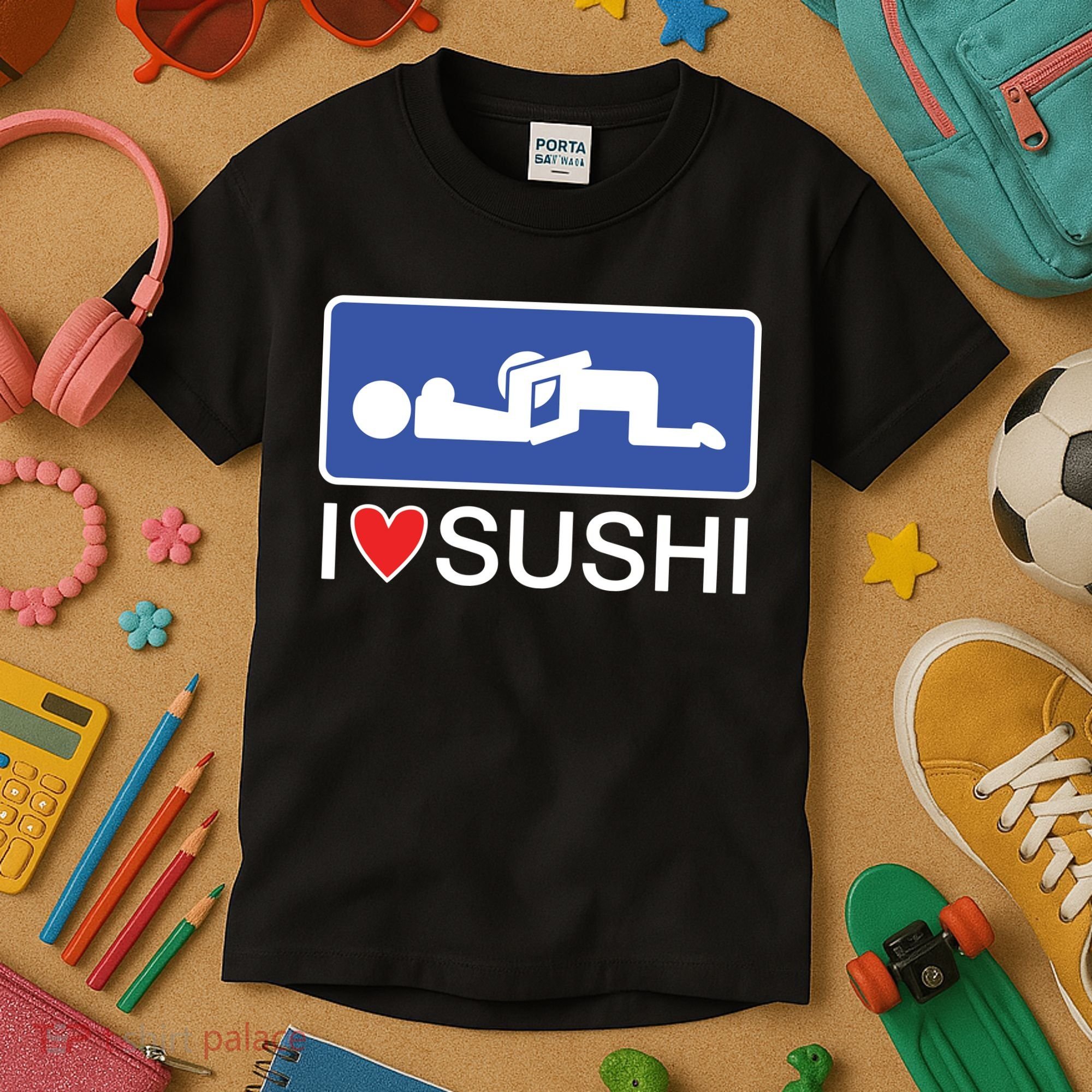 I Love Sushi Adult Kids T-Shirt