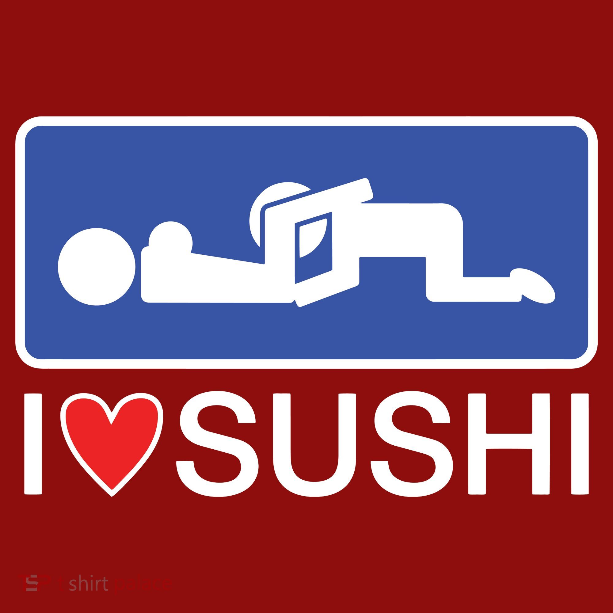 I Love Sushi Adult Long Sleeve Shirt