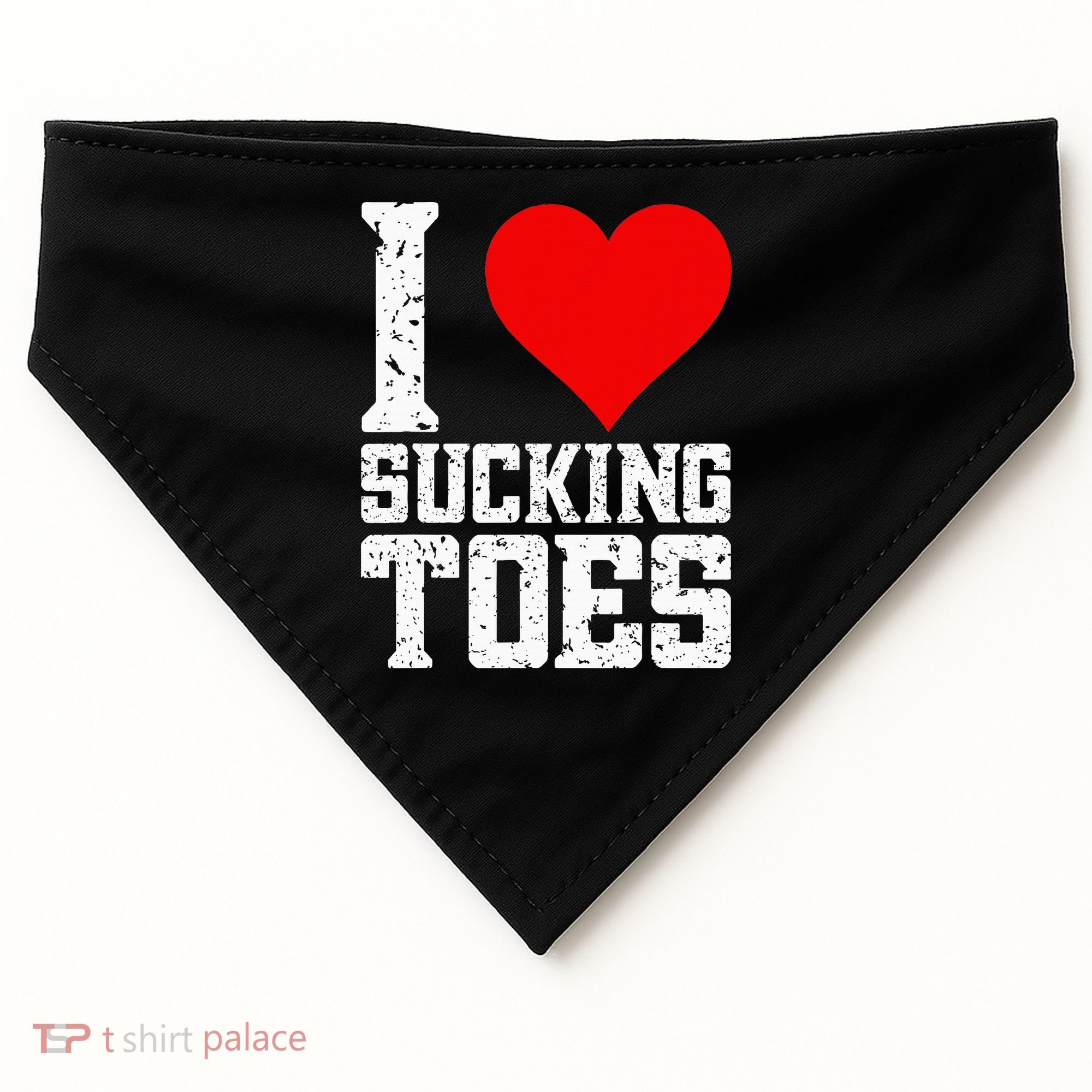 I Love Sucking Toes Funny Embarrassing Funny Airport USA-Made Doggie Bandana