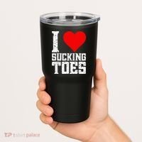 I Love Sucking Toes Funny Embarrassing Funny Airport Tumbler thumb 2