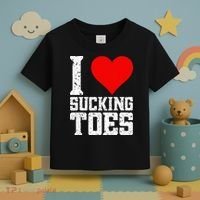 I Love Sucking Toes Funny Embarrassing Funny Airport Toddler T-Shirt thumb 3