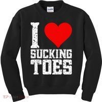 I Love Sucking Toes Funny Embarrassing Funny Airport Kids Sweatshirt thumb 0