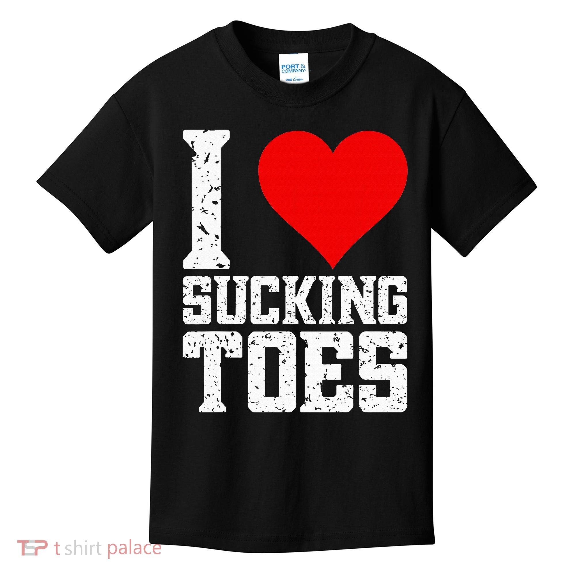 I Love Sucking Toes Funny Embarrassing Funny Airport Kids T-Shirt