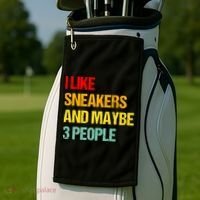 I Like Sneakers And Maybe 3 People Golf Towel thumb 2