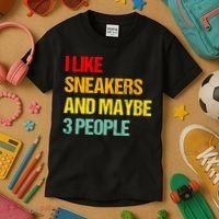 I Like Sneakers And Maybe 3 People Kids T-Shirt thumb 3