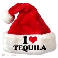 I Love Tequila Santa Hat thumb 0