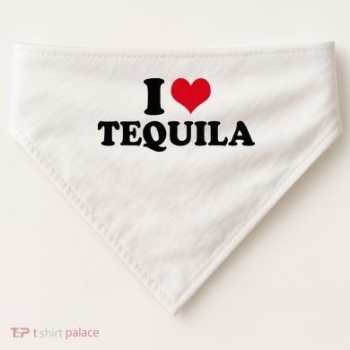 I Love Tequila USA-Made Doggie Bandana