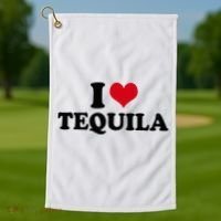 I Love Tequila Golf Towel thumb 1