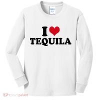 I Love Tequila Kids Long Sleeve Shirt thumb 0