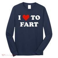 I Love To Fart Heart Long Sleeve Shirt thumb 0