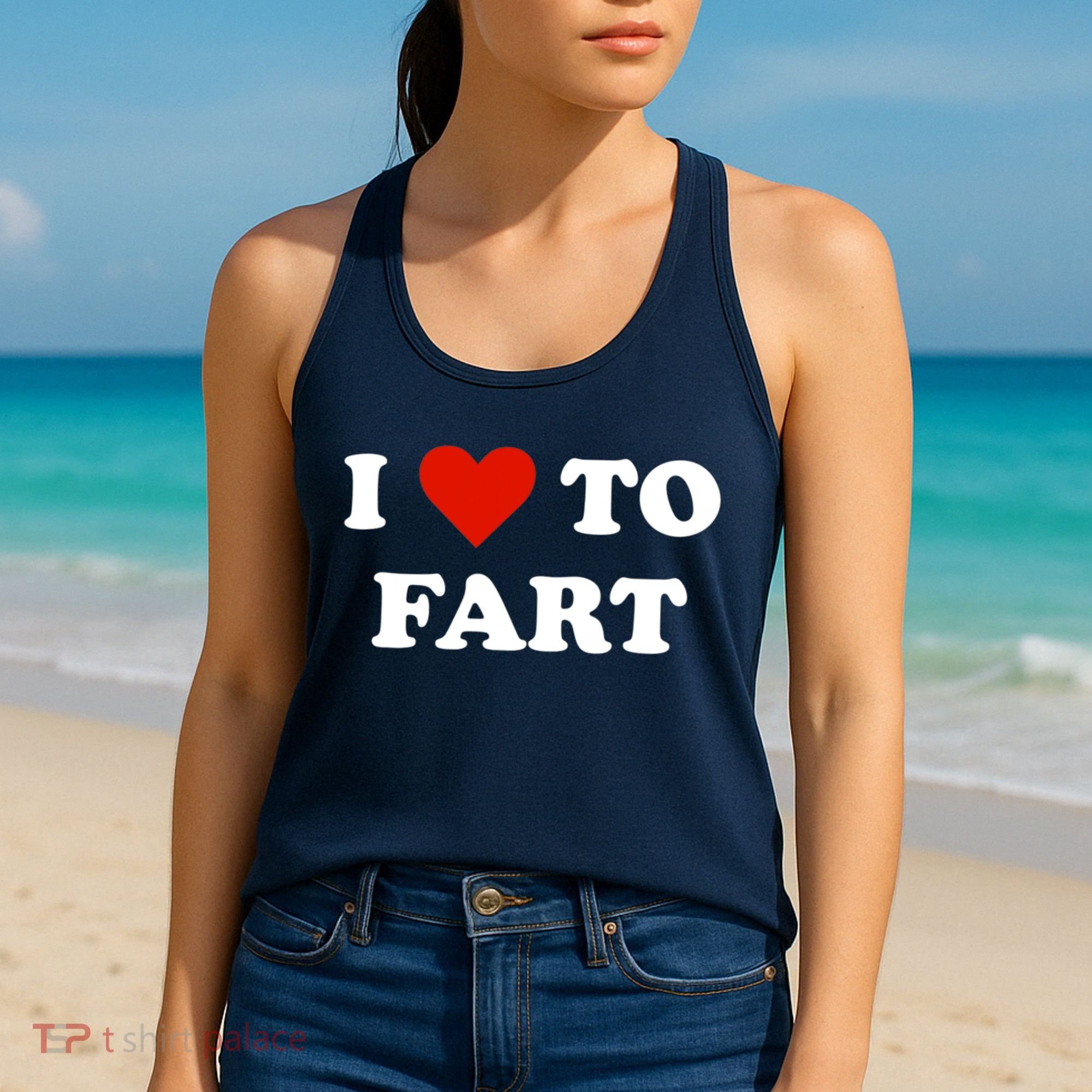 I Love To Fart Heart Women's Tank Top