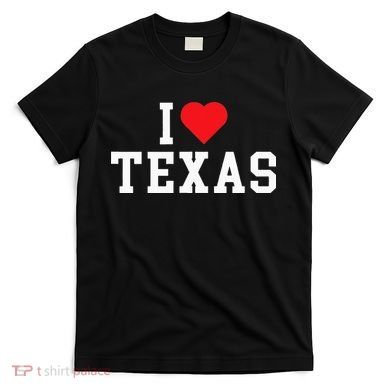 I Love Texas TX Throwback Design T-Shirt