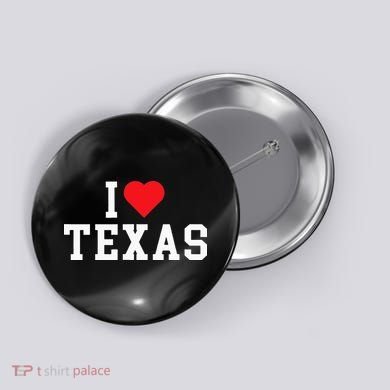 I Love Texas TX Throwback Design Button