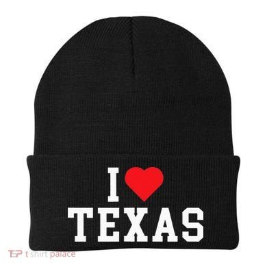 I Love Texas TX Throwback Design Beanie