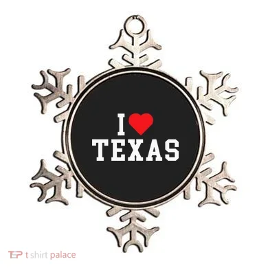 I Love Texas TX Throwback Design Ornament
