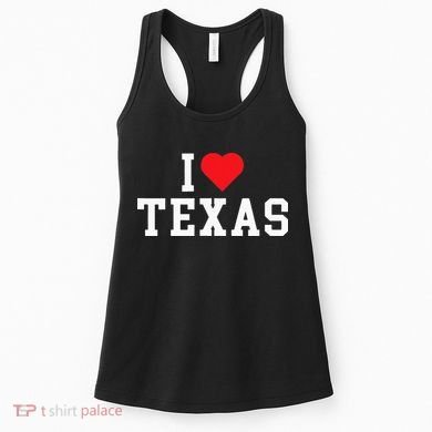 I Love Texas TX Throwback Design Women's Tank Top