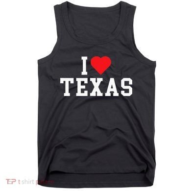 I Love Texas TX Throwback Design Tank Top