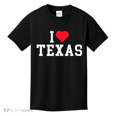 I Love Texas TX Throwback Design Kids T-Shirt
