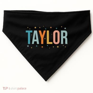I Love Taylor Cute First Name Taylor USA-Made Doggie Bandana