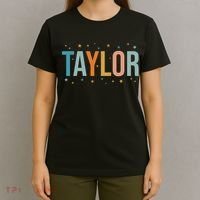 I Love Taylor Cute First Name Taylor T-Shirt thumb 4