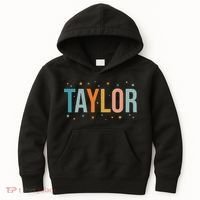 I Love Taylor Cute First Name Taylor Kids Hoodie thumb 0