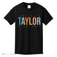 I Love Taylor Cute First Name Taylor Kids T-Shirt thumb 0