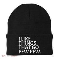I Like Things That Go Pew Pew Gun Enthusiast Gift Beanie thumb 0