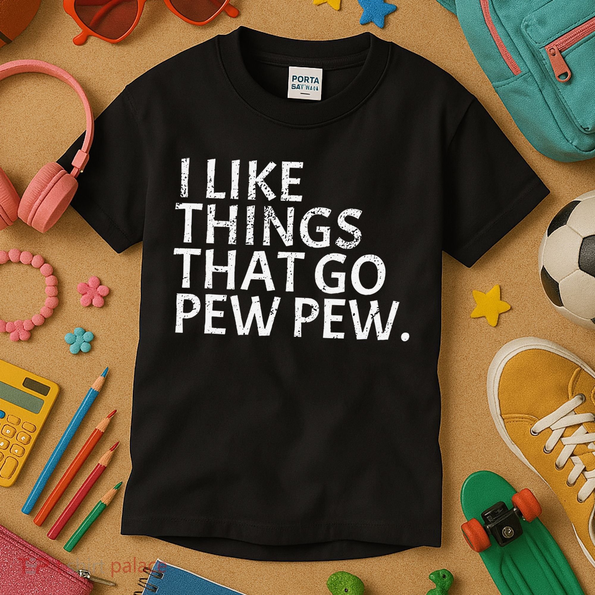 I Like Things That Go Pew Pew Gun Enthusiast Gift Kids T-Shirt