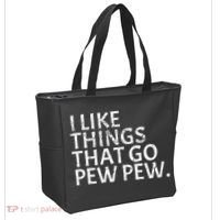 I Like Things That Go Pew Pew Gun Enthusiast Gift Tote Bag thumb 2