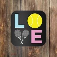 I Love Tennis Tennis Player Coaster thumb 0