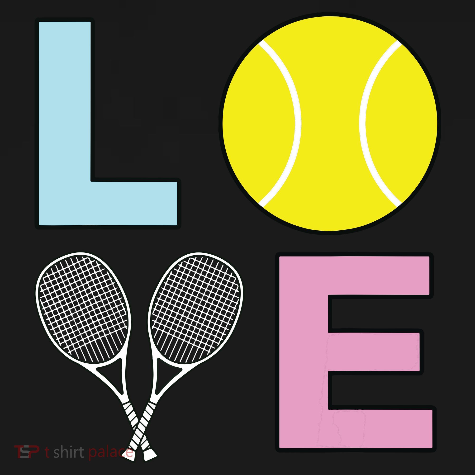 I Love Tennis Tennis Player Pom Pom 12in Knit Beanie