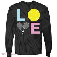 I Love Tennis Tennis Player Tie-Dye Long Sleeve Shirt thumb 0