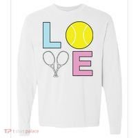 I Love Tennis Tennis Player Comfort Colors Heavyweight Long Sleeve T-Shirt thumb 0