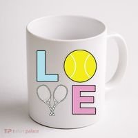 I Love Tennis Tennis Player Coffee Mug thumb 1