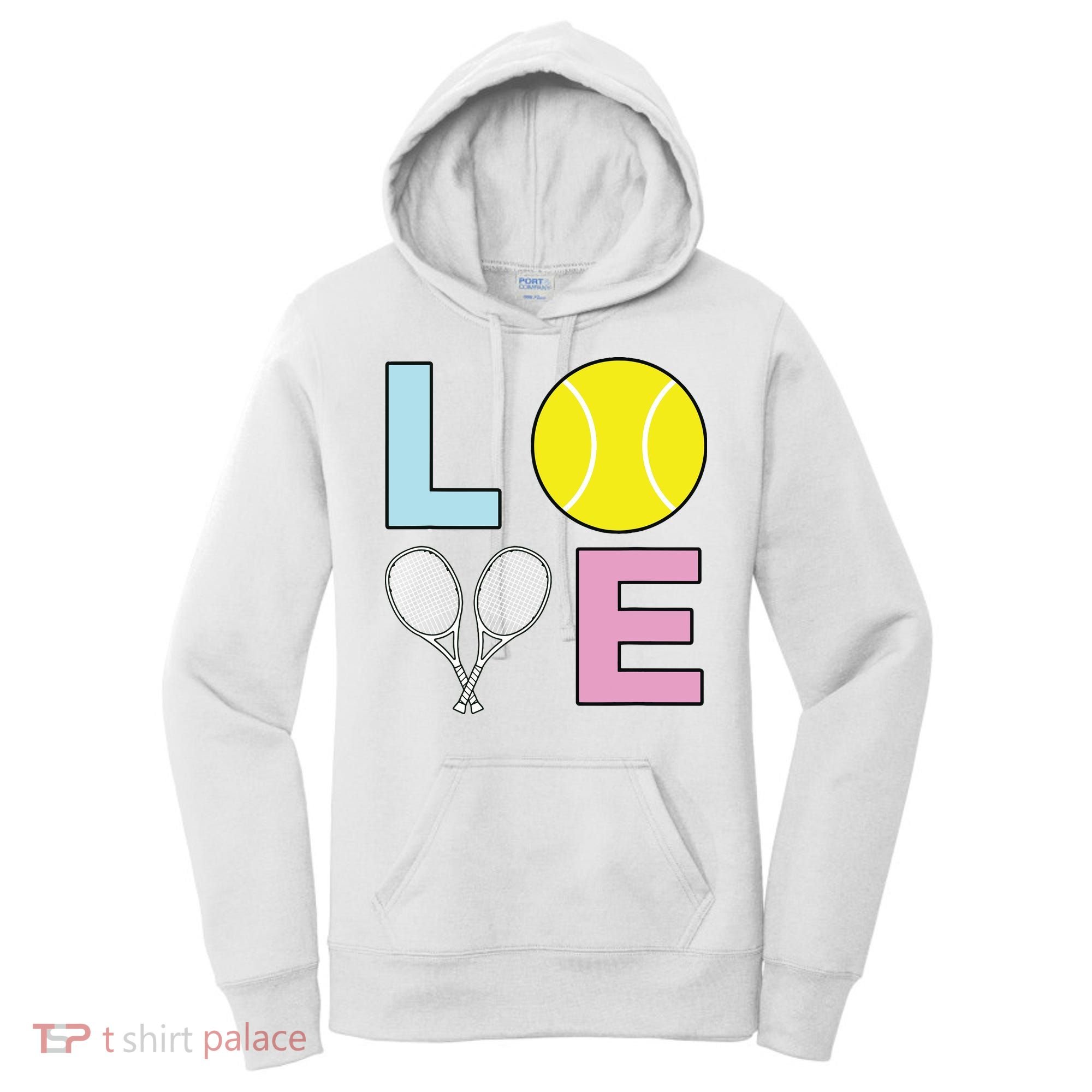 I Love Tennis Tennis Player Women's Hoodie