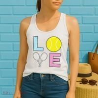 I Love Tennis Tennis Player Women's Tank Top thumb 2