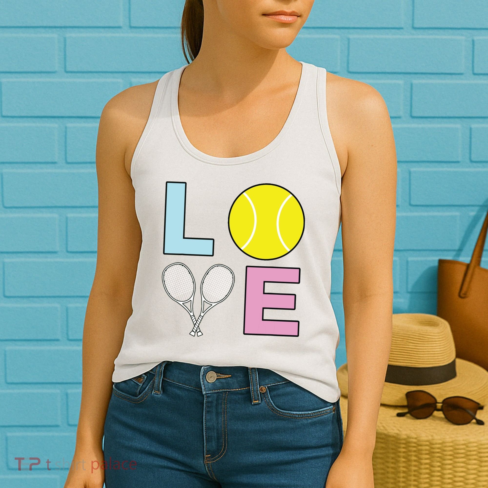 I Love Tennis Tennis Player Women's Tank Top