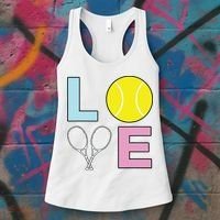 I Love Tennis Tennis Player Women's Tank Top thumb 3