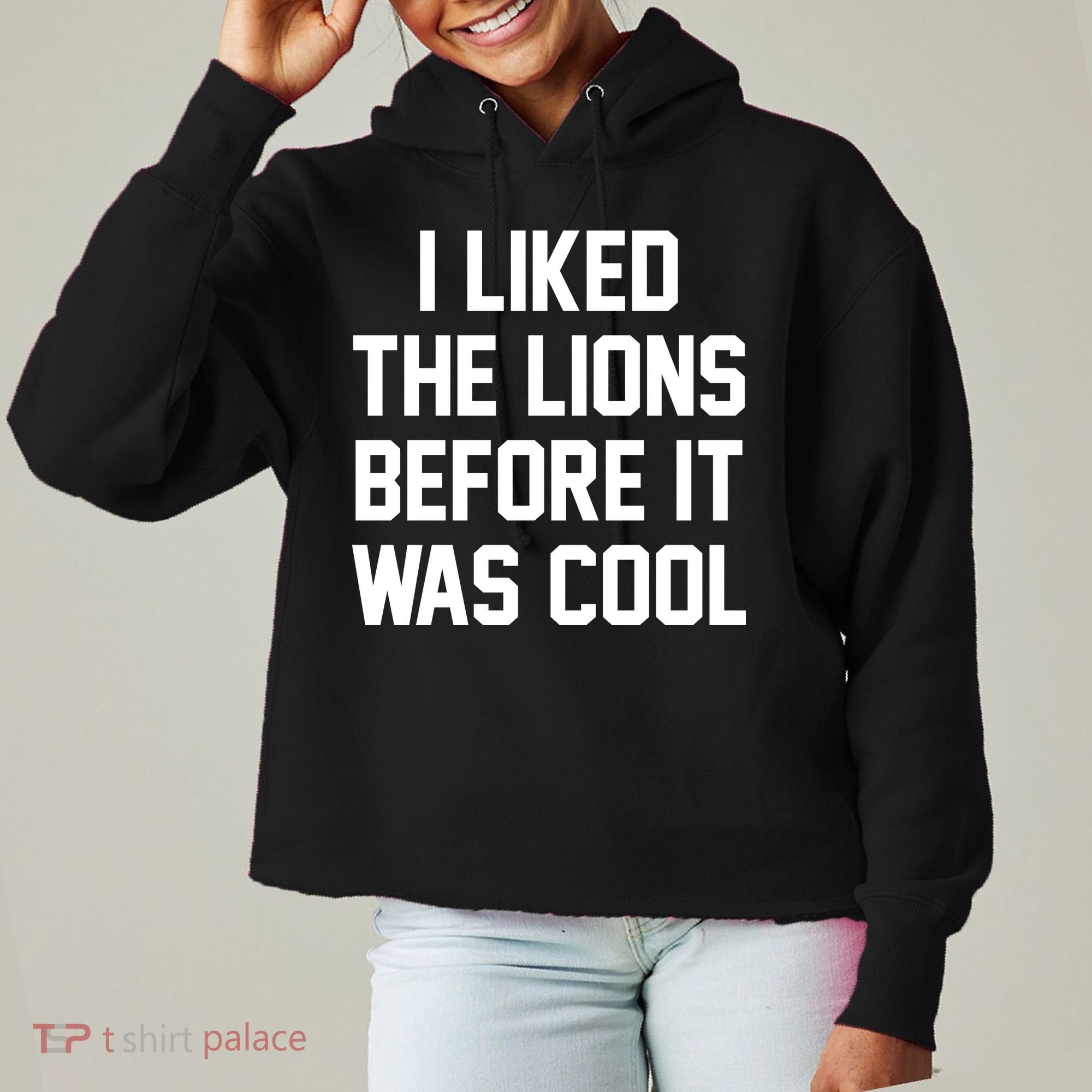 I Liked The Lions Before It Was Cool Funny Ladies Heavyweight Boxy Pullover Hoodie